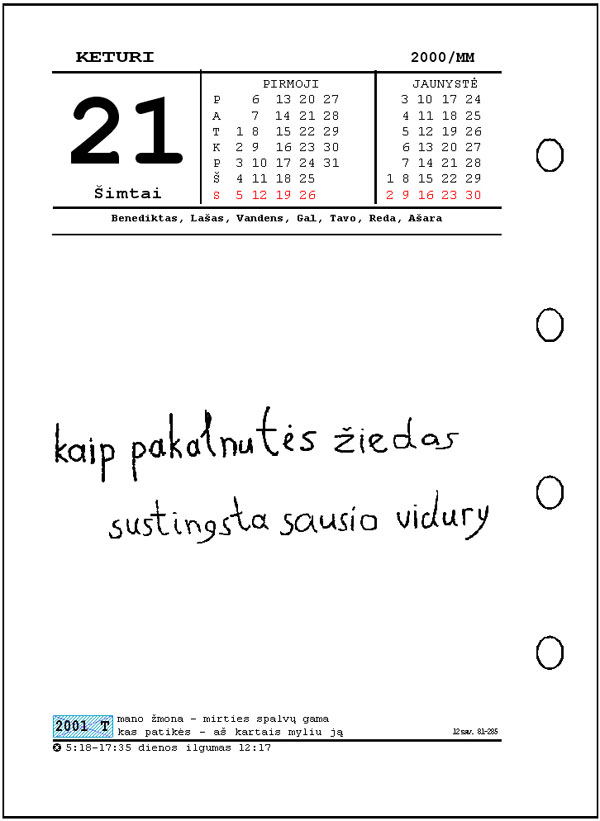 �keturi �imtai pirmoji jaunyst�...�