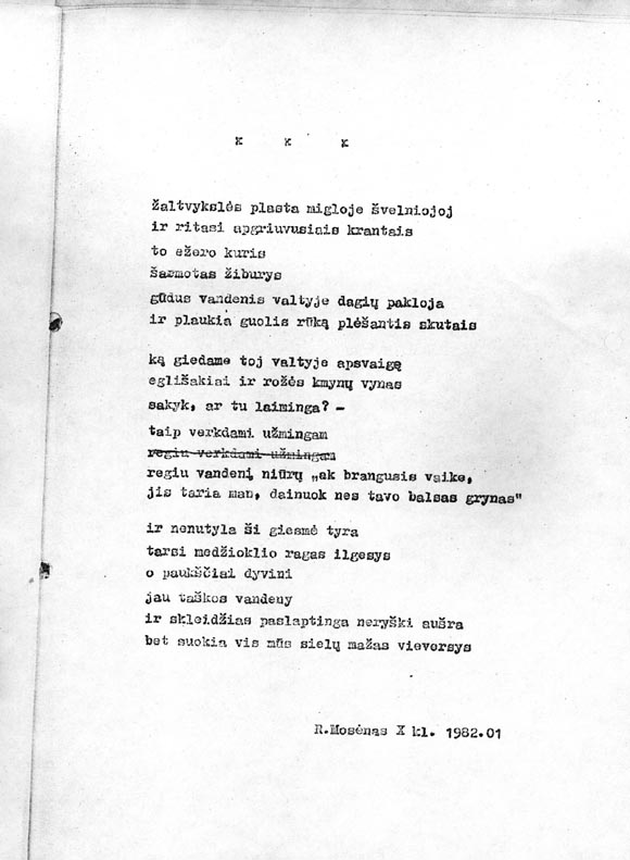 Rolandas Mos�nas - Mokykliniai eil�ra��iai - Lapas VIII